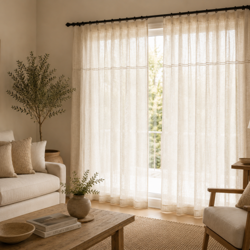 2- Linen sheers